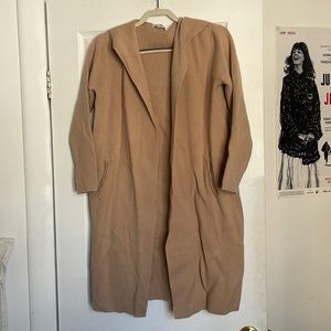 Long beige cardigan